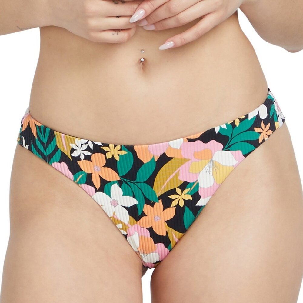 Volcom Juniors’ Had Me at Aloha Cheeky Bikini Bottoms – Floral Print